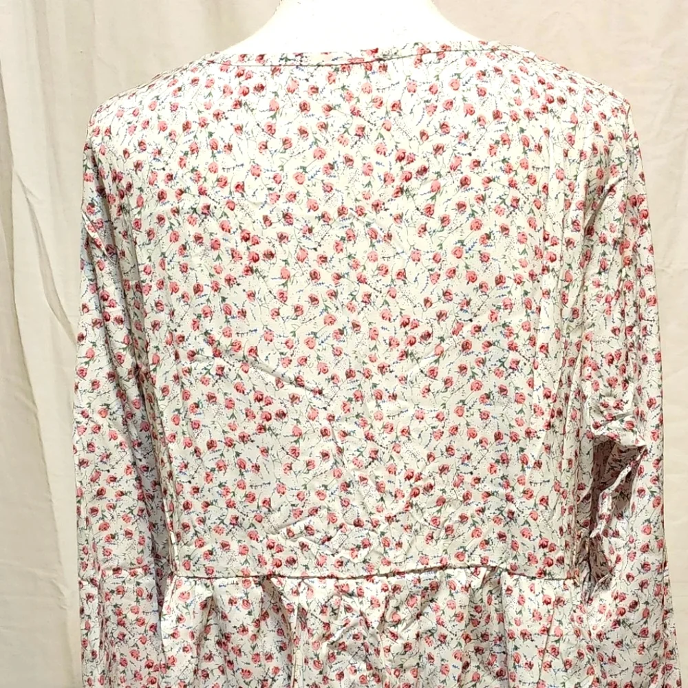 SHEIN Women's Floral Peplum Blouse NWT - Picture 9 of 12